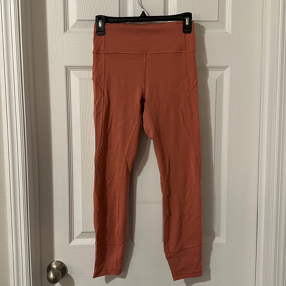 Lululemon Salmon Pink In Movement Leggings